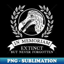 Memoriam Dodo Mono - Decorative Sublimation PNG File - Enhance Your Apparel with Stunning Detail