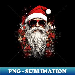 Santa Hipster Art - Premium PNG Sublimation File - Stunning Sublimation Graphics