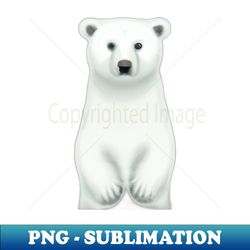 cute polar bear drawing - vintage sublimation png download - create with confidence