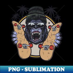 Bigfoot Skateboarding - Creative Sublimation PNG Download - Bring Your Designs to Life