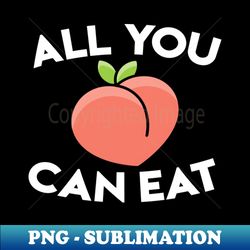 all you can eat peach tee by bear  seal - stylish sublimation digital download - enhance your apparel with stunning detail