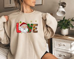 Love Christmas Sweatshirt, Christmas Sweatshirt, Christmas Holiday Sweatshirt, Christmas Party Sweatshirt, Christmas Out