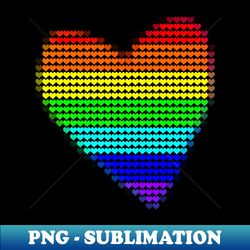Bright Rainbow Heart Filled with Hearts Valentines Day - PNG Sublimation Digital Download - Transform Your Sublimation Creations