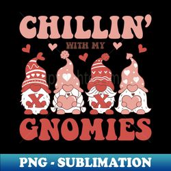 Chillin With My Gnomies Red And Pink Xoxo Valentines Day - Instant Sublimation Digital Download - Boost Your Success with this Inspirational PNG Download