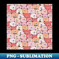 Cuddly Companions - Pink Bear Pattern Design - Aesthetic Sublimation Digital File - Instantly Transform Your Sublimation Projects