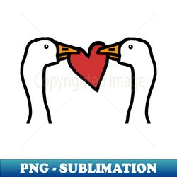 Gaming Goose X Two Stealing a Heart on Valentines Day Portrait - PNG Transparent Sublimation File - Perfect for Personalization