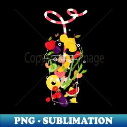 Fruits Vegetables Transparent Glass - Modern Sublimation PNG File - Perfect for Sublimation Mastery