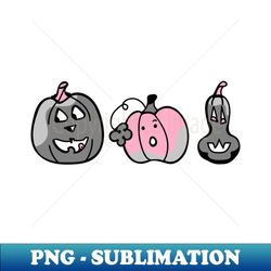 Demigirl Pride Pumpkin Trio - Decorative Sublimation PNG File - Defying the Norms