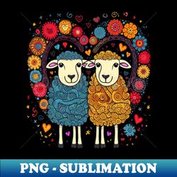 Sheep Valentine Day - High-Quality PNG Sublimation Download - Vibrant and Eye-Catching Typography