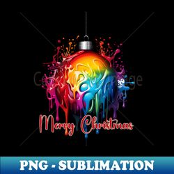 Merry Christmas Ornament Paint Pocket Design - Premium PNG Sublimation File - Perfect for Personalization