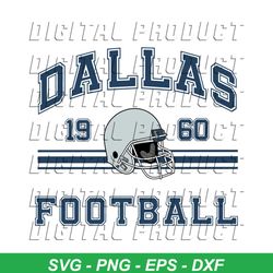 Retro Dallas Fooball 1960 NFL SVG For Cricut Files