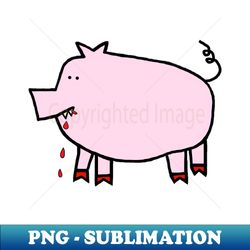 animals with sharp teeth pink pig - digital sublimation download file - stunning sublimation graphics