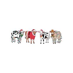 Funny Santa Christmas Cow SVG Graphic Design File