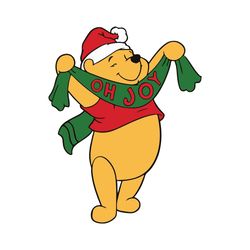 Winnie The Pooh Christmas Oh Joy SVG Cutting Digital File