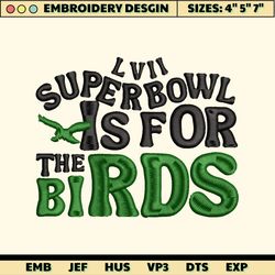 Super Bowl Is For The Bird Embroidery Design, NFL Philadelphia Eagles Football Logo Embroidery Design, Famous Football Team Embroidery Design, Football Embroidery Design, Pes, Dst, Jef, Files