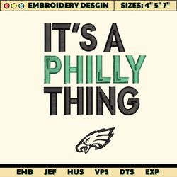 It's A Philly Thing Embroidery Design, NFL Philadelphia Eagles Football Logo Embroidery Design, Famous Football Team Embroidery Design, Football Embroidery Design, Pes, Dst, Jef, Files