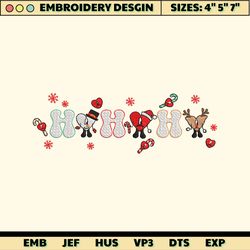 Christmas Embroidery Designs, Bad Bunny Hohoho Embroidery, Un Navidad Sin Ti Designs, Merry Xmas Embroidery Designs