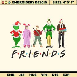 Christmas Embroidery Designs,  Friend Embroidery Designs, Christmas Movies Character Embroidery, Merry Xmas Embroidery Files