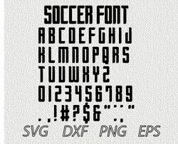 Soccer font  SVG PNG JPEG  DXF Digital Cut Vector Files for Silhouette Studio Cricut Design
