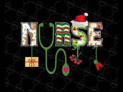 Nurse Stethoscope Christmas Santa Funny Xmas PNG, Christmas Nurse Png, Christmas Nursing School Png, Santa Gift For Nurs
