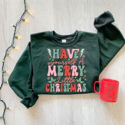 Retro Merry Christmas Tree Shirt, Christmas Party Shirt, Cute Women's Holiday Shirt, Women's Christmas Top, Xmas Shirt,