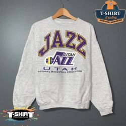 Vintage NBA Utah Jazz Big Logo Sweatshirt, Utah Jazz Shirt, Basketball Shirt, Best Gift Ever, Gift For Fan, Sport Sweats