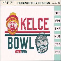 87 KELCE VS BOWL 62 Embroidery Design, NFL Super Bowl LVII Football Logo Embroidery Design, Famous Football Team Embroidery Design, Football Embroidery Design, Pes, Dst, Jef, Files