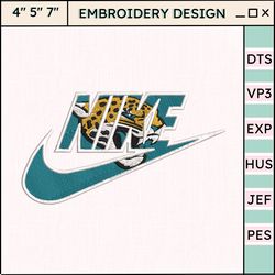 NIKE NFL Jacksonville Jaguars Logo Embroidery Design, NIKE NFL Logo Sport Embroidery Machine Design, Famous Football Team Embroidery Design, Football Brand Embroidery, Pes, Dst, Jef, Files