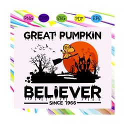 Great pumpkin believer since 1966 SVG, Halloween svg, Halloween gift, Halloween shirt, happy Halloween day, Halloween sv