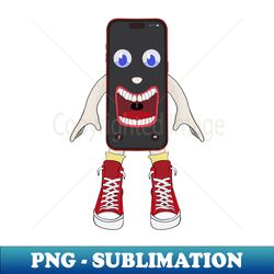 Smartphone with huge mouth wearing sneakers - Elegant Sublimation PNG Download - Transform Your Sublimation Creations