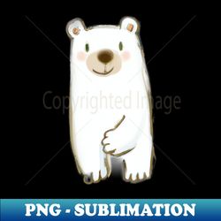 cute polar bear drawing - digital sublimation download file - perfect for personalization