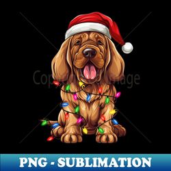 Christmas Bloodhound - Modern Sublimation PNG File - Enhance Your Apparel with Stunning Detail
