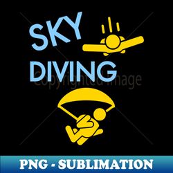Skydiving Skydive Parachute Parachutist Skydiver - Retro PNG Sublimation Digital Download - Transform Your Sublimation Creations