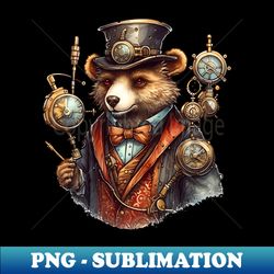 Steampunk Bear - Creative Sublimation PNG Download - Create with Confidence