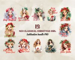 12 Neo Glassigal Christmas Girl Png, Christian Christmas Svg, Christmas Design, Christmas Shirt, Christmas 79