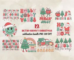 12 Retro Groovy Christmas Png, Christian Christmas Svg, Christmas Design, Christmas Shirt, Christmas 102
