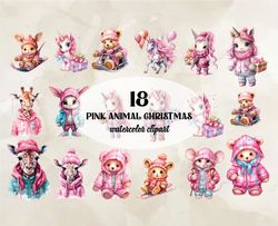 18 Pink Animal Christmas, Christian Christmas Svg, Christmas Design, Christmas Shirt, Christmas 93