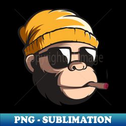 Chill Out Monkey Smoking a Blunt - PNG Sublimation Digital Download - Instantly Transform Your Sublimation Projects