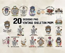 20 Designs Png Vintage Sheleton Mom, Halloween Svg, Cute Halloween, Halloween, Halloween Png 07