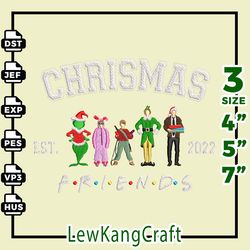 Christmas Embroidery Designs,  Friend Embroidery Designs, Christmas Movies Character Embroidery, Merry Xmas Embroidery Files