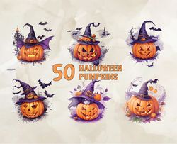 50 Halloween Pumpkins, Halloween Svg, Cute Halloween, Halloween, Halloween Png 138