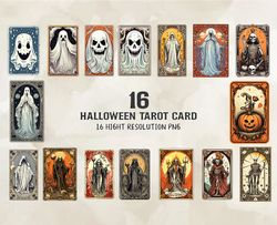 16 Halloween Tarot Card png, Halloween Svg, Cute Halloween, Halloween, Halloween Png 155