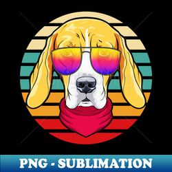 Cool Hipster Dog Retro Style - Instant Sublimation Digital Download - Perfect for Personalization