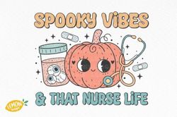 Halloween Nurse Spooky Vibes  ,Halloween Png, Cute halloween, Cute Halloween Svg,Funny halloween 12