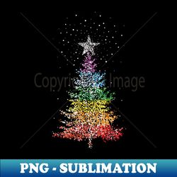 Christmas Tree Christmas Tree Rainbow Colors LGBTQ - Signature Sublimation PNG File - Fashionable and Fearless
