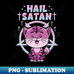 Cute Hail Satan Cat Pun Kitty Satanic Heavy Metal - Instant Sublimation Digital Download - Spice Up Your Sublimation Projects