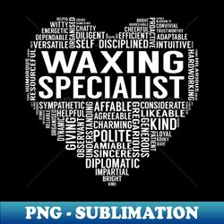 waxing specialist heart - artistic sublimation digital file - perfect for sublimation mastery