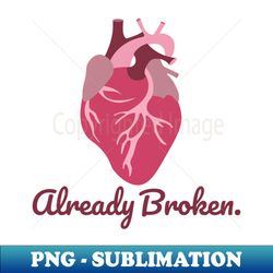 broken heart - Retro PNG Sublimation Digital Download - Stunning Sublimation Graphics