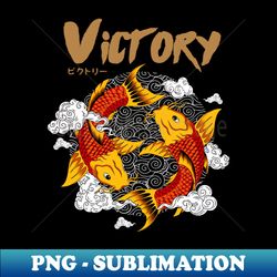 Japanese Koi Victory - PNG Sublimation Digital Download - Unleash Your Inner Rebellion