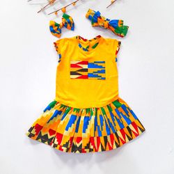 T-shirt dress for girls,  Girls clothes, Children's clothes,  African Print Dress For Girls,  Toddlers Dresses